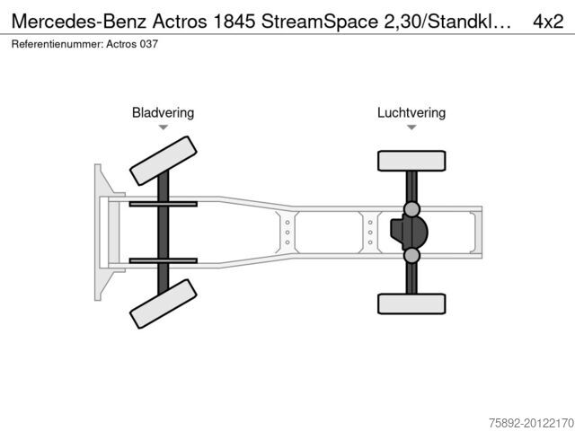 Standard-SZM Mercedes-Benz Actros 1845 StreamSpace 2,30/Standklima/Euro6