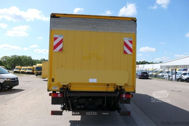 Vrachtwagen met bakwagen iveco EuroCargo ML 120 E 28 AHK LBW