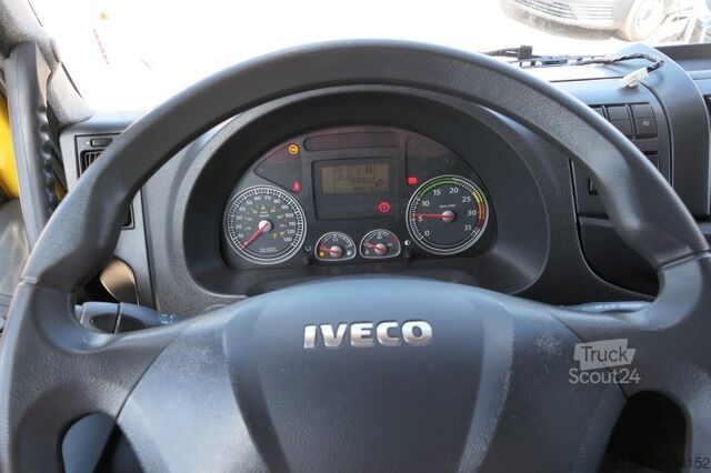Vrachtwagen met bakwagen iveco EuroCargo ML 120 E 28 AHK LBW