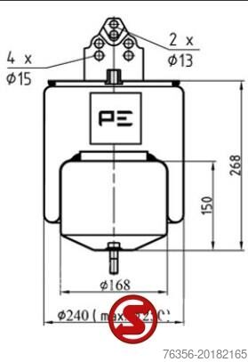 Luftsystem Volvo Pneumatische vering balg achteraan rechts