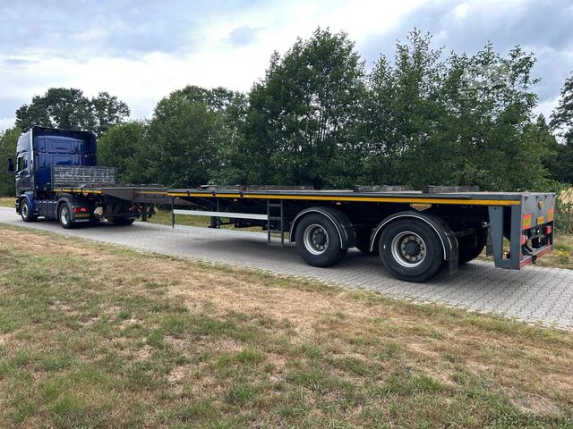 Atrelado da plataforma Broshuis 2AOU--36/1 2AOU-36/1 | CRANE | KRAN TRAILER | F...