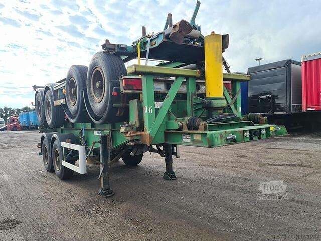 Renders 2 AXLE 20 FT CONTAINER CHASSIS STEEL SUSP DRUM BR