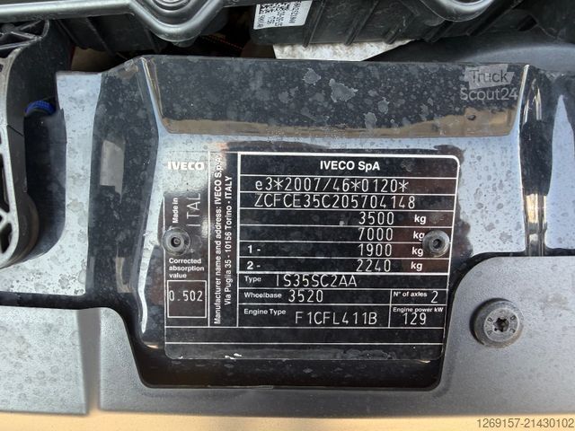 Furgão de painéis IVECO Daily 3,0L 35S180 Kasten L2H2 Automatik COC Navi