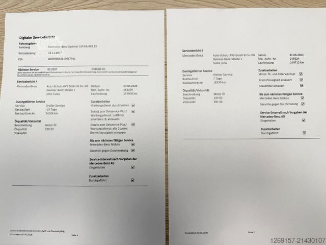 Фургон-панель MERCEDES-BENZ Sprinter 319CDI V6 Kasten L1H1 Autom Navi Standh