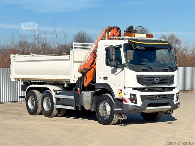 Kravas automašīnai uzstādīts celtnis VOLVO FMX 410 Kipper 5,10m *ATLAS 165.2E/FUNK *6x4