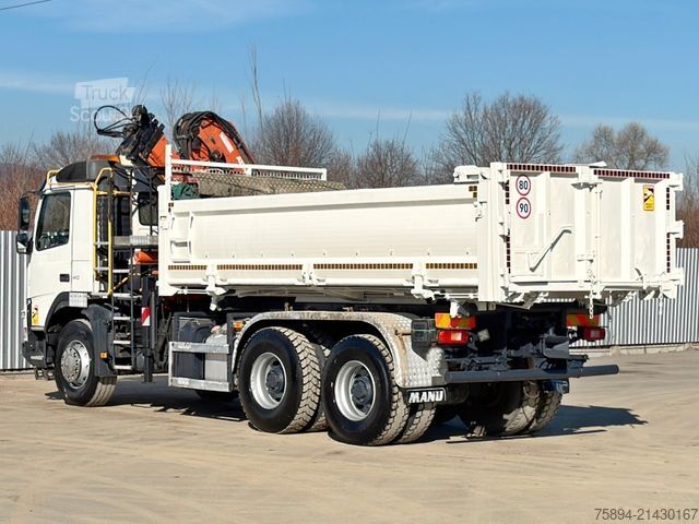 Kravas automašīnai uzstādīts celtnis VOLVO FMX 410 Kipper 5,10m *ATLAS 165.2E/FUNK *6x4