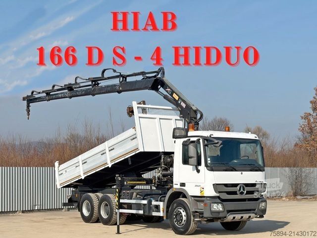 Żuraw samochodowy MERCEDES-BENZ ACTROS 2641*KIPPER 6,00 m + KRAN/FUNK *6x4* TOP