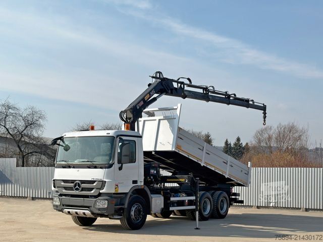 Żuraw samochodowy MERCEDES-BENZ ACTROS 2641*KIPPER 6,00 m + KRAN/FUNK *6x4* TOP