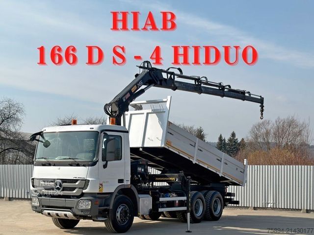 Basculantă MERCEDES-BENZ ACTROS 2641*KIPPER 6,00 m + KRAN/FUNK *6x4* TOP