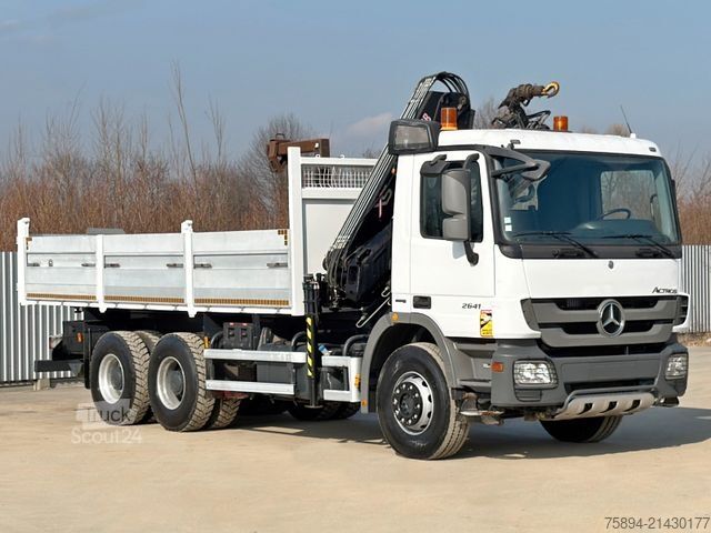 Basculantă MERCEDES-BENZ ACTROS 2641*KIPPER 6,00 m + KRAN/FUNK *6x4* TOP