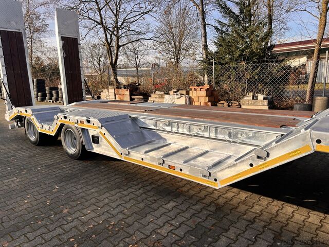 Remorque porte-engins surbaissée Möslein T 4 VB H1 R  neuer 4 Achs Tieflader + Radmulden