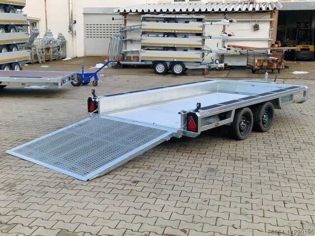 Baumaschinenanhänger Henra Baumaschinenanhänger / Baggeranhänger MT353517 | 3.500kg | 3,50m x 1,70m | ALU-Boden + LED