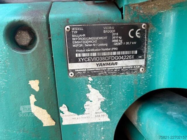 Minigraafmachine Yanmar VIO 38 - U  Minigraver