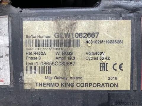 Kølet/frosset transport Gray and Adams Thermo king SLX 300e,BPW drum,75 mm walls
