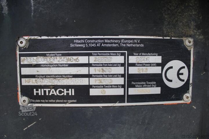 Погрузчик с колёсным шасси HITACHI ZW310-6 - Waage - Nr.: 020