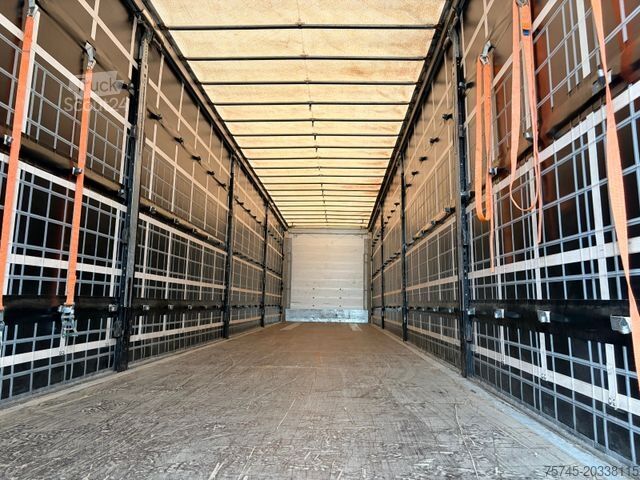 Öppen semitrailer med kapell SCHMITZ CARGOBULL SCB S3T * POWER CURTAIN * LIFT ACHSE