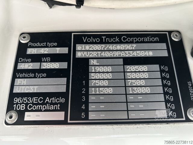Standaard-SZM Volvo FH 500 Globetrotter XL / 280 dkm / Tacho V2 / V...