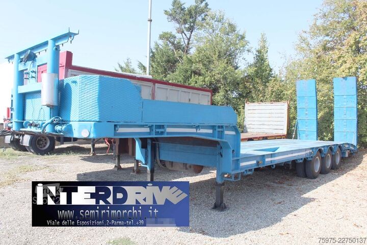 Dieplader oplegger voor het transport van bouwmachines CTC carrellone rampe verricello usato