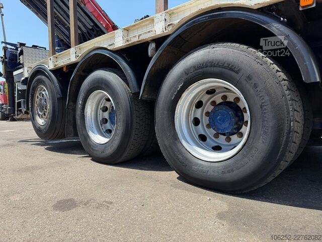 Plateforme de chargement ouverte MAN TGS 35.480 8X4 PRITSCHE + KRAN (29m!)  FASSI F3...