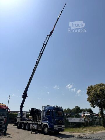 Plateforme de chargement ouverte MAN TGS 35.480 8X4 PRITSCHE + KRAN (29m!)  FASSI F3...