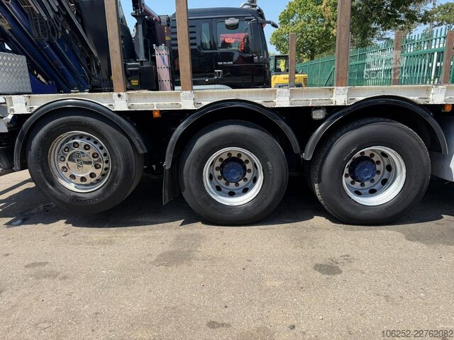Plateforme de chargement ouverte MAN TGS 35.480 8X4 PRITSCHE + KRAN (29m!)  FASSI F3...