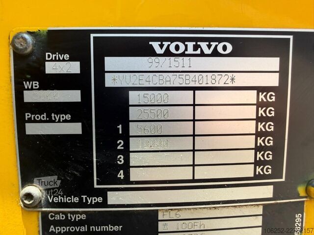 Open body Volvo FL220 - 15T - PICK-UP - MANUAL - A/C - EURO 3 -...