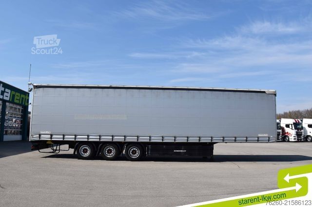 مقطورة نصفية مفتوحة مع قماش مشمع SCHWARZMÜLLER Palettenkasten Liftachse Hubdach SAF Achsen TÜV