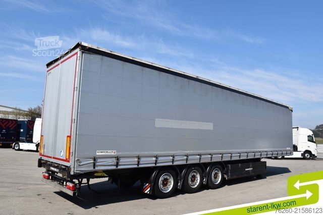 مقطورة نصفية مفتوحة مع قماش مشمع SCHWARZMÜLLER Palettenkasten Liftachse Hubdach SAF Achsen TÜV