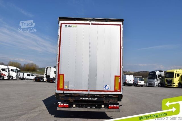 مقطورة نصفية مفتوحة مع قماش مشمع SCHWARZMÜLLER Palettenkasten Liftachse Hubdach SAF Achsen TÜV