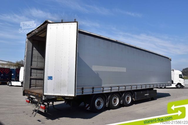 مقطورة نصفية مفتوحة مع قماش مشمع SCHWARZMÜLLER Palettenkasten Liftachse Hubdach SAF Achsen TÜV