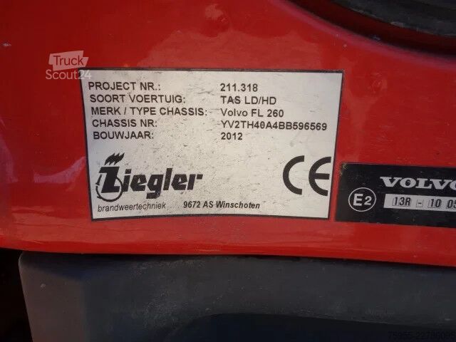 Vatrogasno vozilo Volvo FL 260 PK ZIEGLER PUMP EURO5