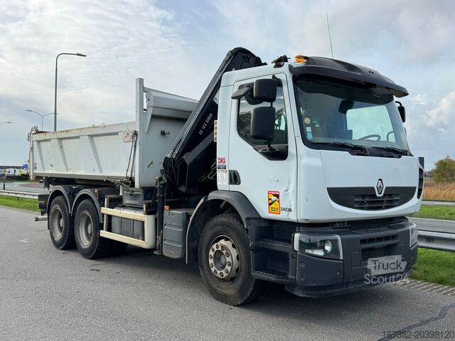 Camion-benne avec grue Renault PREMIUM LANDER 380.26