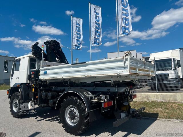 Kravas automašīnai uzstādīts celtnis MAN L90 18.284 4x4 LOF Kipper/Kran/47 tkm/HA gelenkt