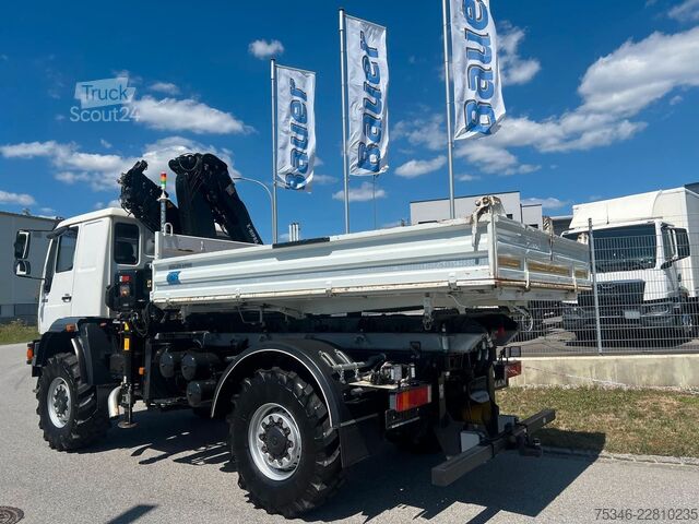 Traktors MAN L90 18.284 4x4 LOF Kipper/Kran/47 tkm/HA gelenkt
