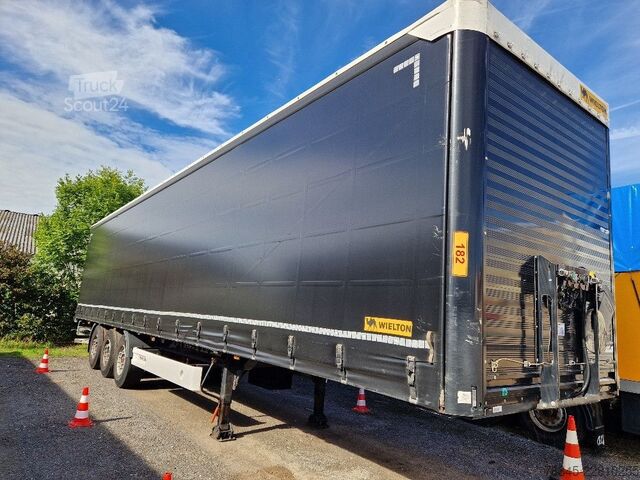 Otvorena poluprikolica sa ceradom WIELTON Curtainsider NS-3 K schwarz, Edscha, Liftachse
