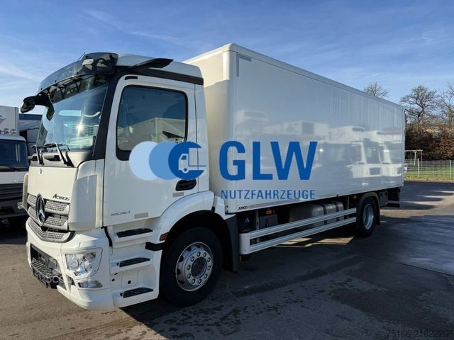 Box truck MERCEDES-BENZ ACTROS 1830 L Koffer 7 m LBW 2 T*LASI VDI*73 tkm