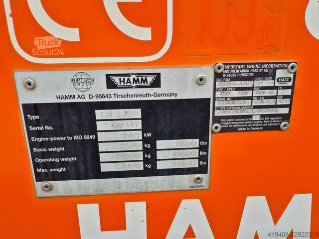 Válec Hamm DV 3.22H / TANDEM ROLLER / SERVICED!