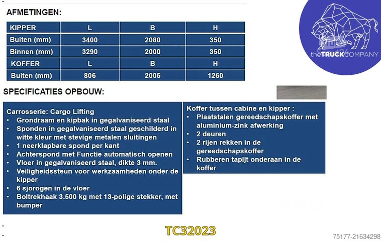 Tipper Mitsubishi FUSO 3C15 3400