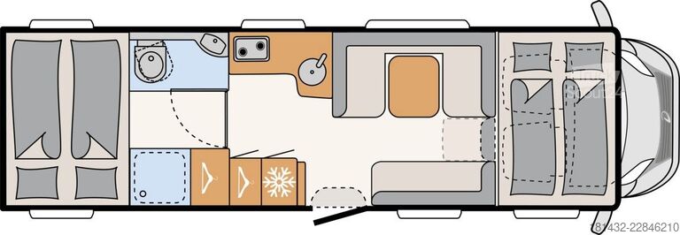 Autocaravana con alcoba DETHLEFFS XL A 7872-2 Modell 2027 Lithium