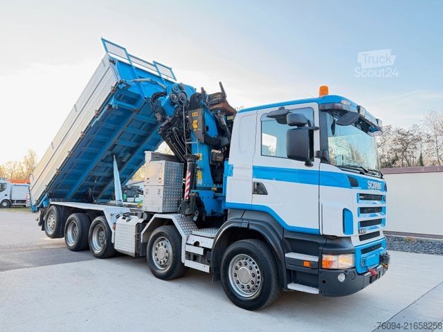 Ανατρεπόμενο φορτηγό SCANIA R470 10x4 KRAN 31m FUNK+Jib+Seilwinde 5./6.