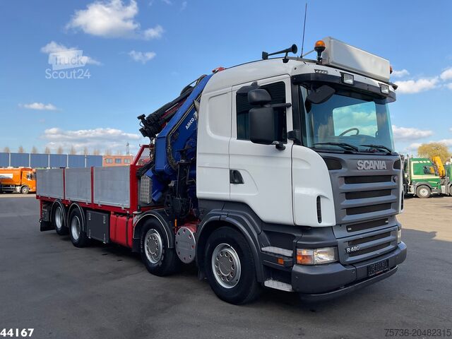 Kranwagen Scania R 480 Amco Veba 95 Tonmeter laadkraan + Fly-Jib