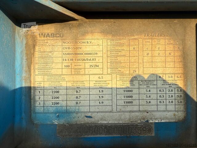 Причепи з низьким завантаженням для будівельної техніки Nooteboom OVB-55-03V