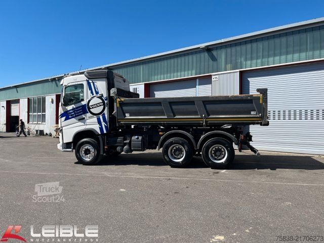 Τρίπλευρο ανατρεπόμενο φορτηγό VOLVO FH 500 6x4 Dautel Kipper*Bordmatik*Rollverdeck