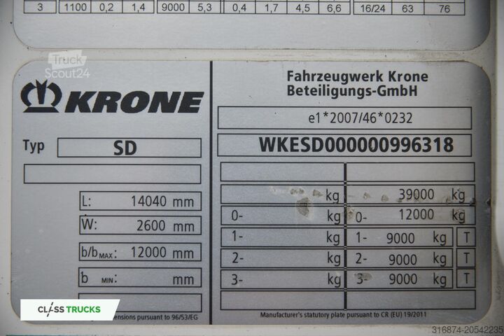 مقطورة تبريد KRONE SDR Cool Liner FP 60 ThermoKing SLXi 300
