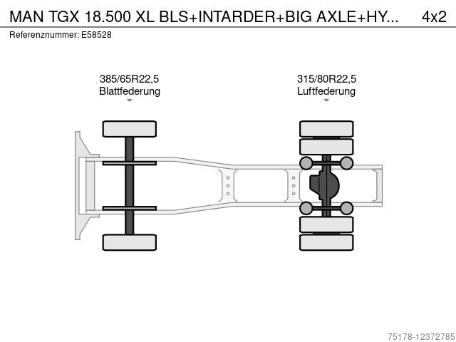 MAN TGX 18.500 XL BLS INTARDER BIG AXLE HYDR.