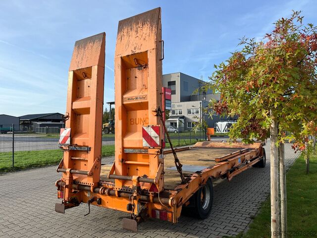 Tieflader Anhänger MÜLLER-MITTELTAL T2 2-Achs Tieflader Federrampen