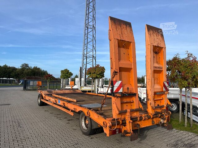 Tieflader Anhänger MÜLLER-MITTELTAL T2 2-Achs Tieflader Federrampen