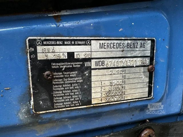 Automobilis ar plakanu platformu MERCEDES-BENZ SK 814 4X2 Platform Spring/Spring German truck