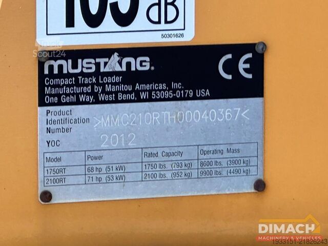 Lader Mustang 2100RT joystick besturing - high flow - 908 uur...