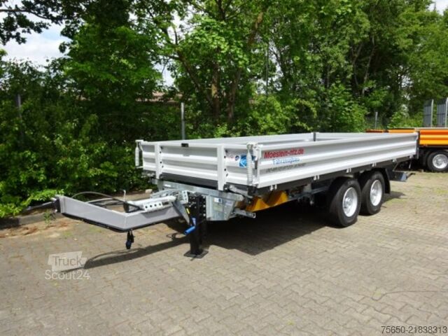 Damperli treyler Möslein TTD11 weiß  neuer Tandem 3- Seitenkipper Tieflader-- Neufahrzeug --